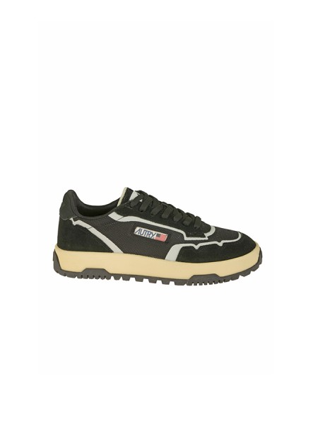Sneakers Autry Wildpace Low in Mesh e Suede Nero/Bianco
