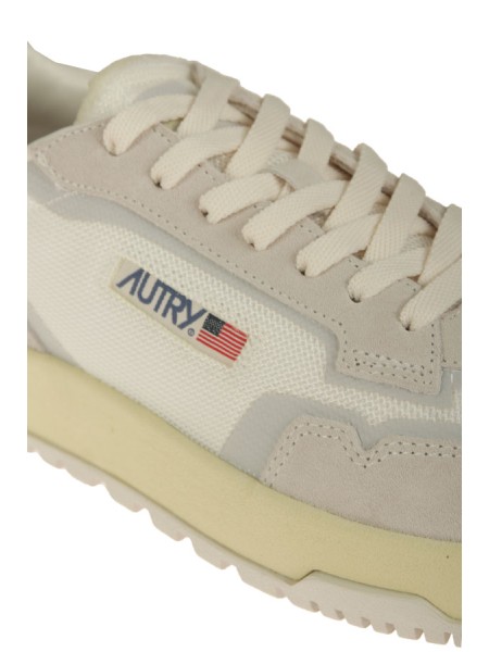 Sneakers Autry Wildpace low in Mesh e Suede Bianco/Marshmallow