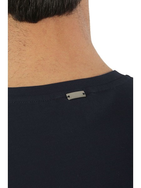 T-Shirt Herno in Jersey Blu