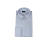 Camicia Paul & Shark in Twill di Cotone Celeste/Bianco