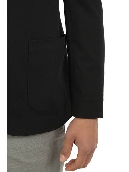 Giacca Circolo in Piquet Monopetto Nero