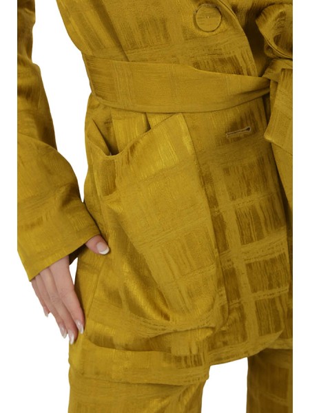 Giacca Momenì Nawi in Jacquard di Viscosa Olio