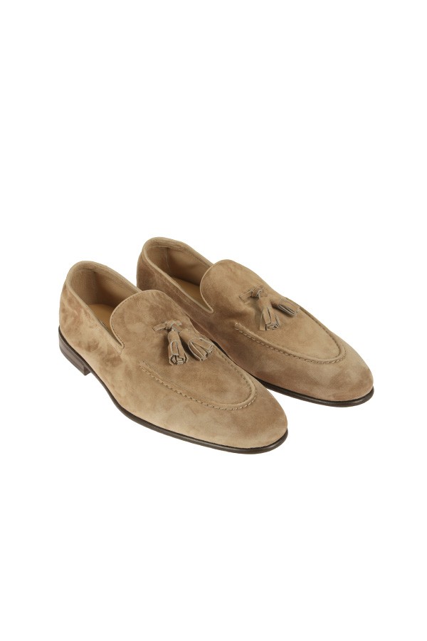 Mocassino Brunello Cucinelli Soft in Camoscio con Nappine Antilope