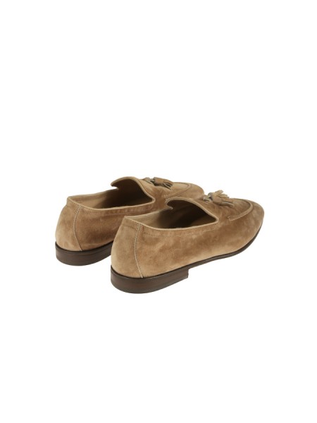 Mocassino Brunello Cucinelli Soft in Camoscio con Nappine Antilope