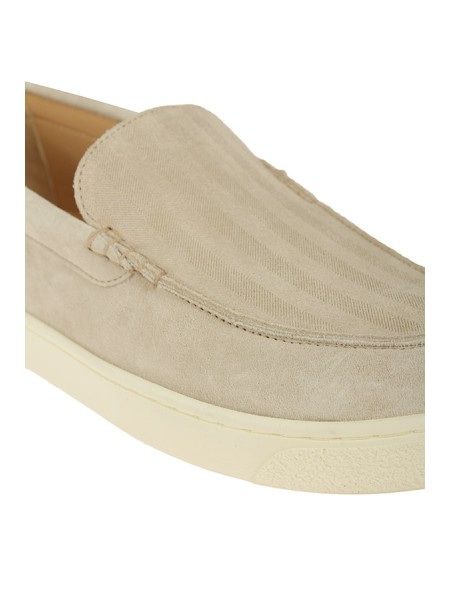 Mocassino Brunello Cucinelli in suede fondo gomma spigato Oat