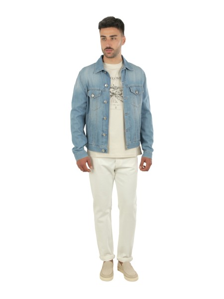 Mocassino Brunello Cucinelli in Camoscio Effetto Chevron Oat