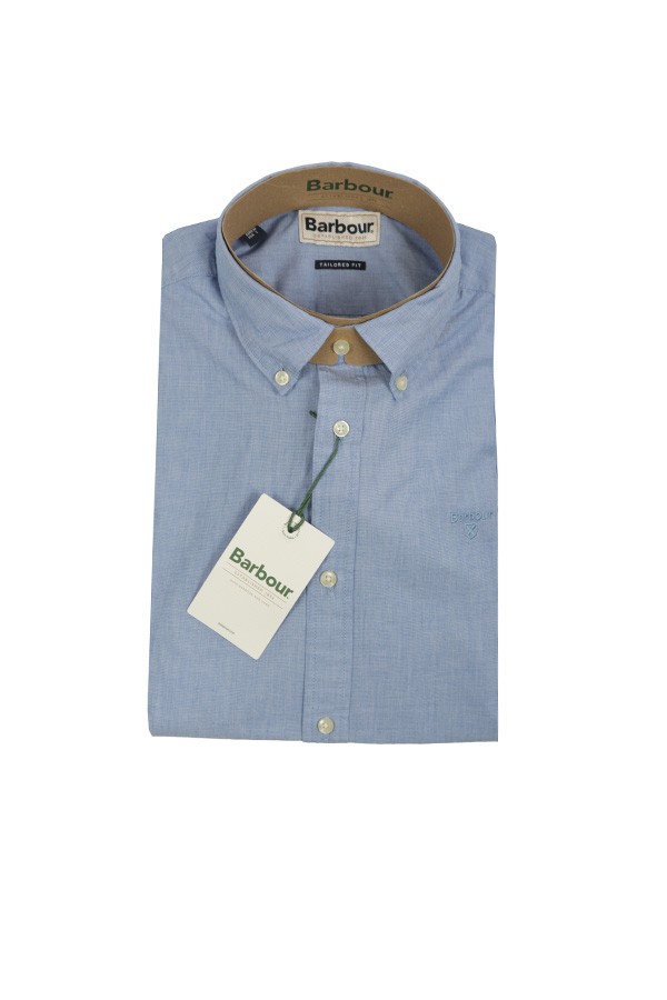 Camicia Barbour Crest Poplin Tailored Sky