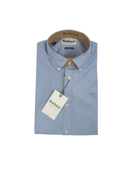 Camicia Barbour Crest Poplin Tailored Sky