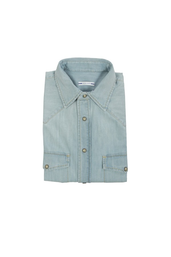 Camicia Jacob Cohen Western in Light Blu