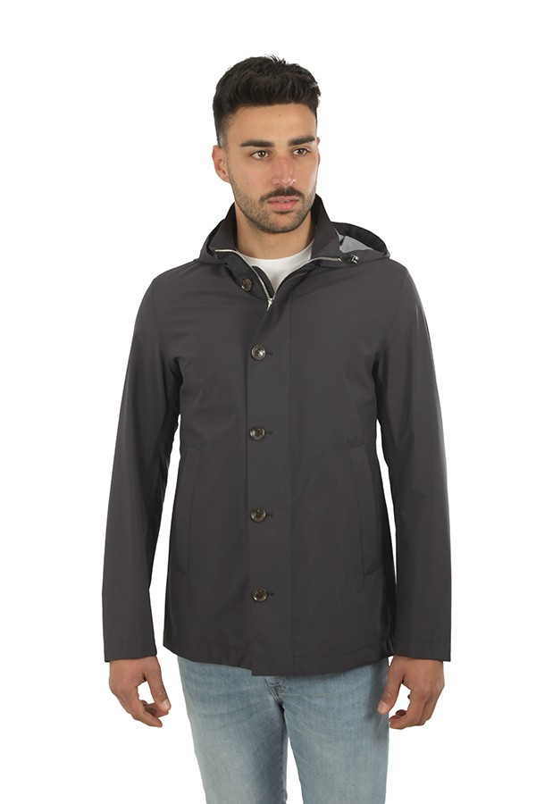 Impermeabile Montecore con Cappuccio Blu