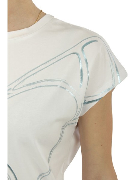 T-Shirt Herno Interlock Bianco/Azzurro