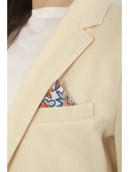 Giacca Circolo Oxford in Piquet Sugar