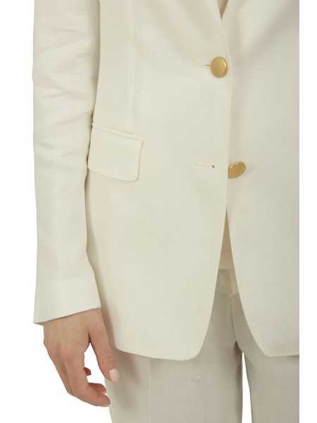 Tailleur Tagliatore Monopetto in Lino Bianco