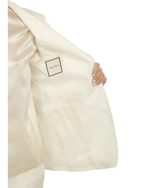 Tailleur Tagliatore Monopetto in Lino Bianco