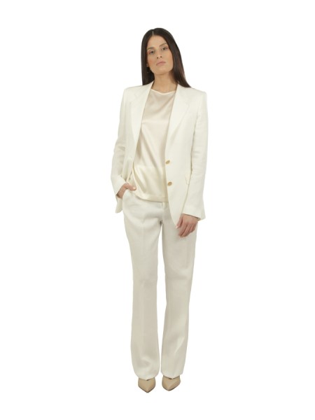 Tailleur Tagliatore Monopetto in Lino Bianco