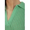 Maglia Roberto Collina Polo Traforata Menta