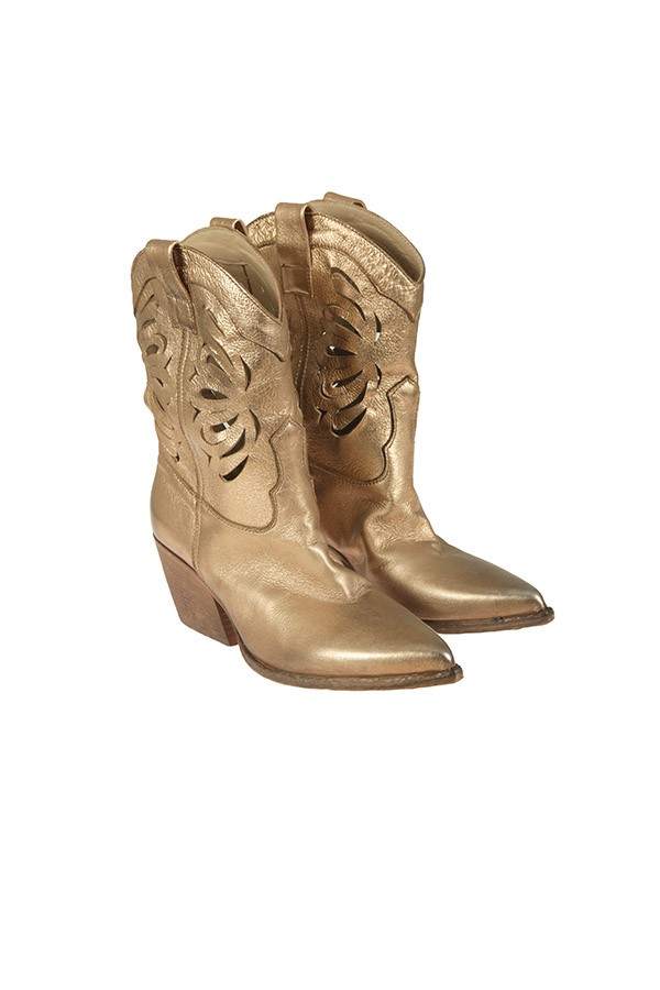 Scarpa Elena Iachi Texano Intagliato Platino