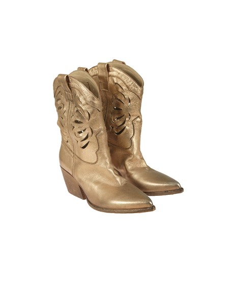 Scarpa Elena Iachi Texano Intagliato Platino