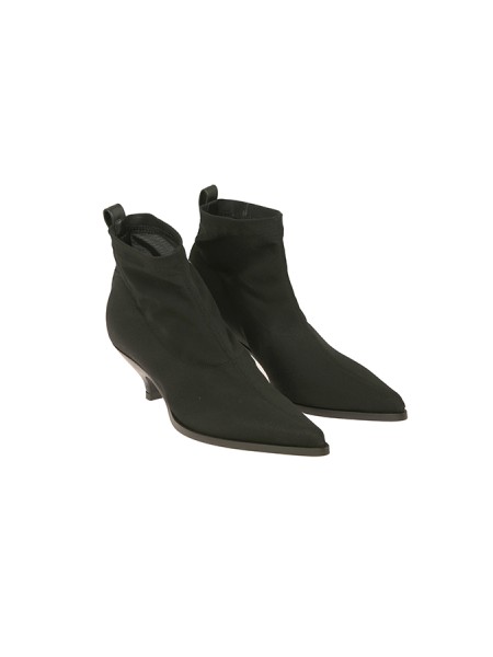 Scarpa Elena Iachi Tronchetto in Tessuto Nero