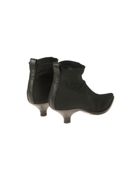 Scarpa Elena Iachi Tronchetto in Tessuto Nero