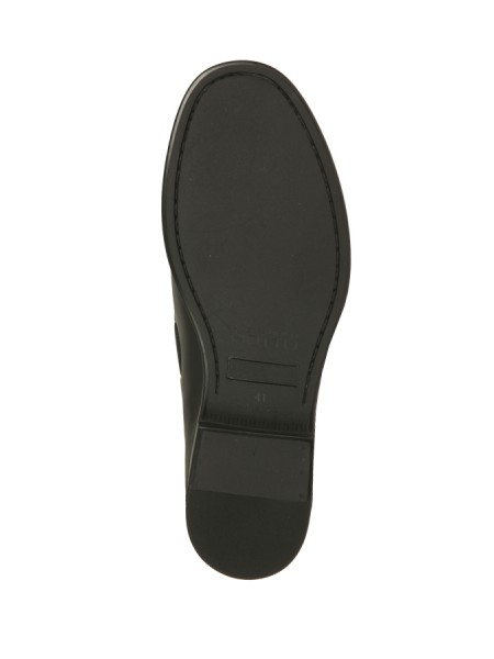 Calzature mocassino fondo gomma Nero
