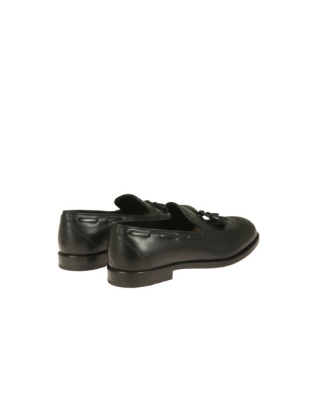 Calzature mocassino fondo gomma Nero