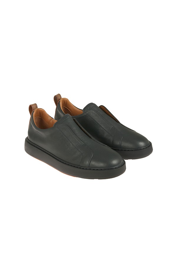 Sneaker Santoni Slip-On Blu/Marrone