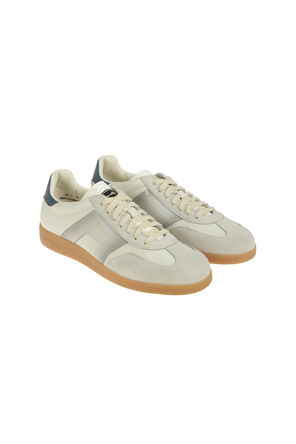 Sneaker Santoni DBS Only Bianco/Grigio/Blu