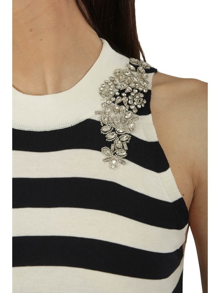 Vestito Semicouture Odette Bianco/Midnight