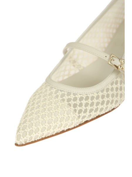 Scarpa Sergio Levantesi Ballerina Flora Bianco