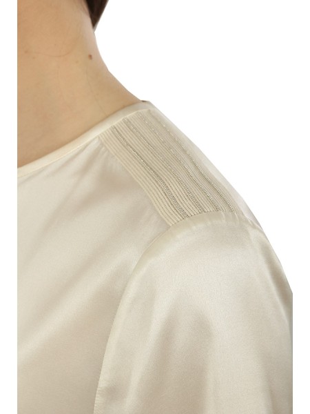 T-Shirt Peserico in Raso di Seta Sabbia