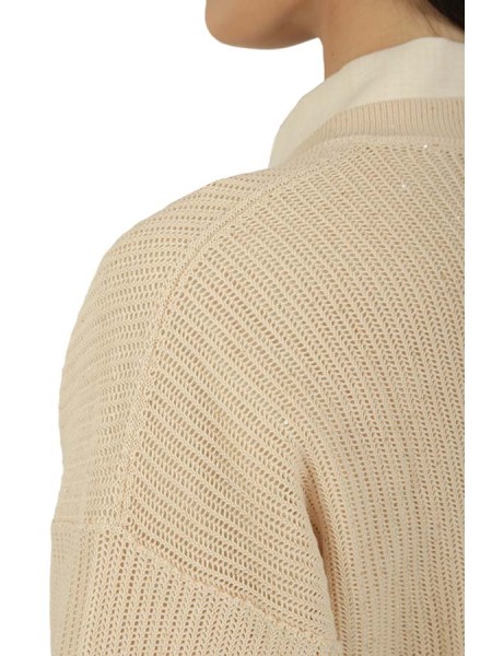 Abbigliamento in tricot con micro paillettes 100%co