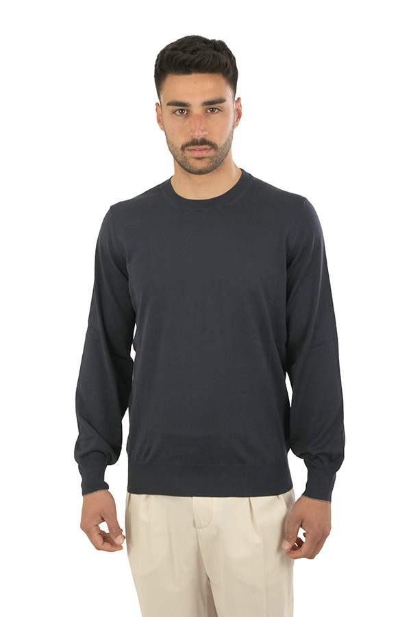 Maglia Brunello Cucinelli in Cotone Blu