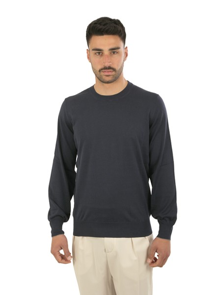 Maglia Brunello Cucinelli in Cotone Blu