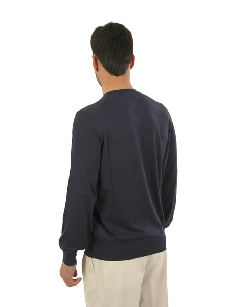 Maglia Brunello Cucinelli in Cotone Blu