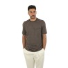 T-Shirt Brunello Cucinelli in jersey rigato Testa di Moro