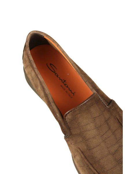 Scarpa Santoni Mocassino Marrone