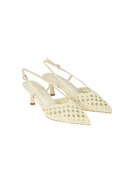 Scarpa Emanuelle Vee chanel intrecciato in pelle tacco 5cm