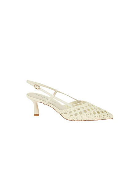Scarpa Emanuelle Vee Slingback Bianco