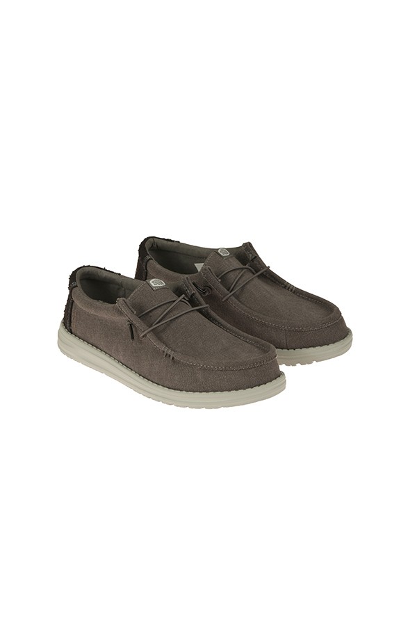 Calzature tomaia in twill che avvolge una comoda soletta in schiuma e un supporto flessibile a tutto piede