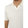 Maglia Drumohr Polo Frosted Bianco