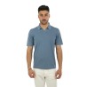 Maglia Drumohr Polo Frosted Oceano