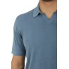 Maglia Drumohr Polo Frosted Oceano