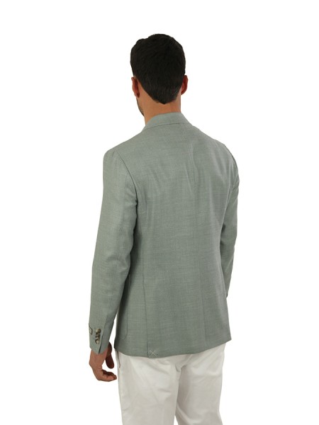 Giacca Canali Monopetto Verde Acqua