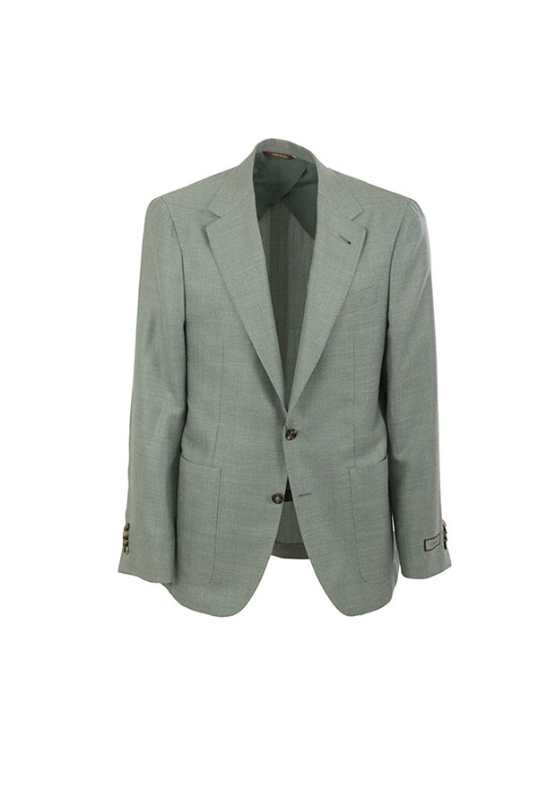 Giacca Canali Monopetto Verde Acqua