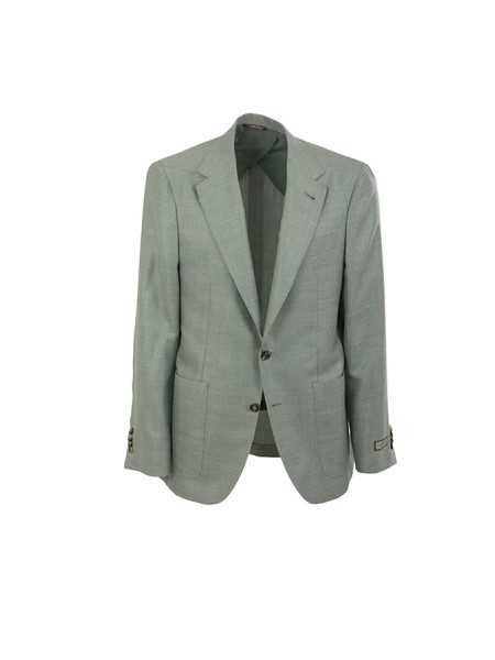 Giacca Canali Monopetto Verde Acqua