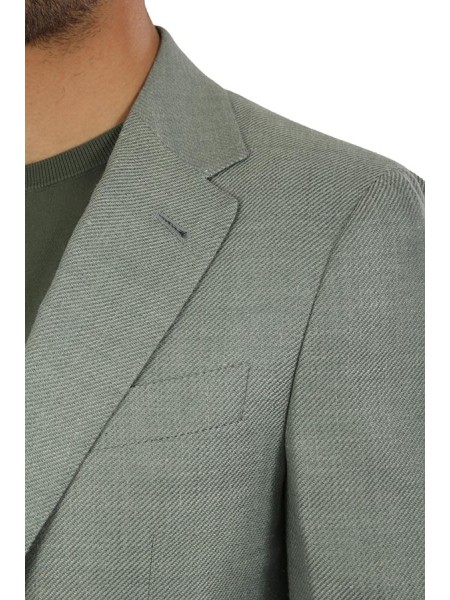 Giacca Canali Monopetto Verde Acqua