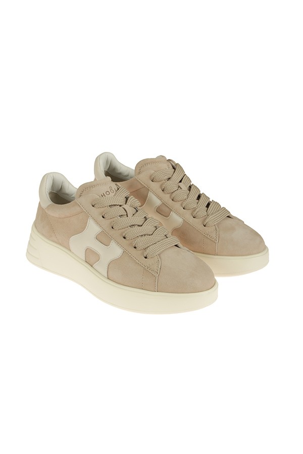 Sneaker Hogan Rebel h562 tomaia in pelle scamosciata h laterale e dettagli in pelle liscia soletta in memory 5mm suola in go