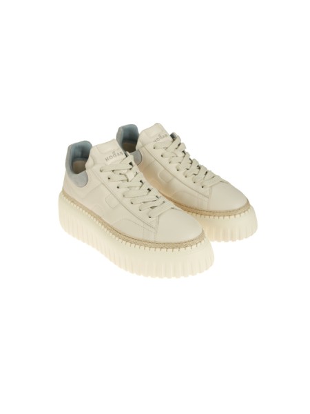 Sneakers H-Stripes Avorio/Azzurro