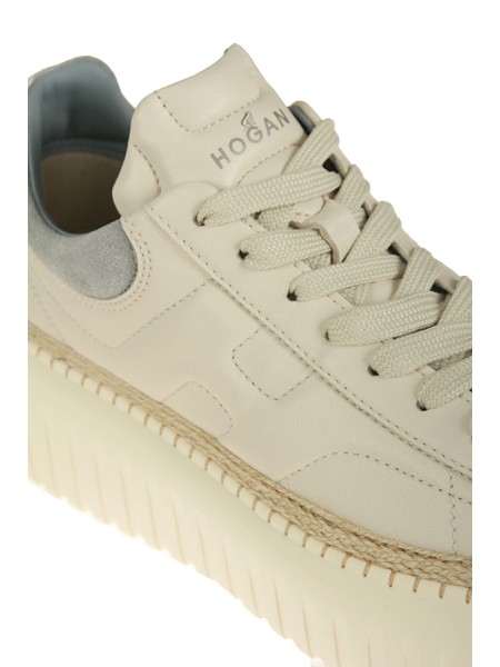 Sneakers H-Stripes Avorio/Azzurro